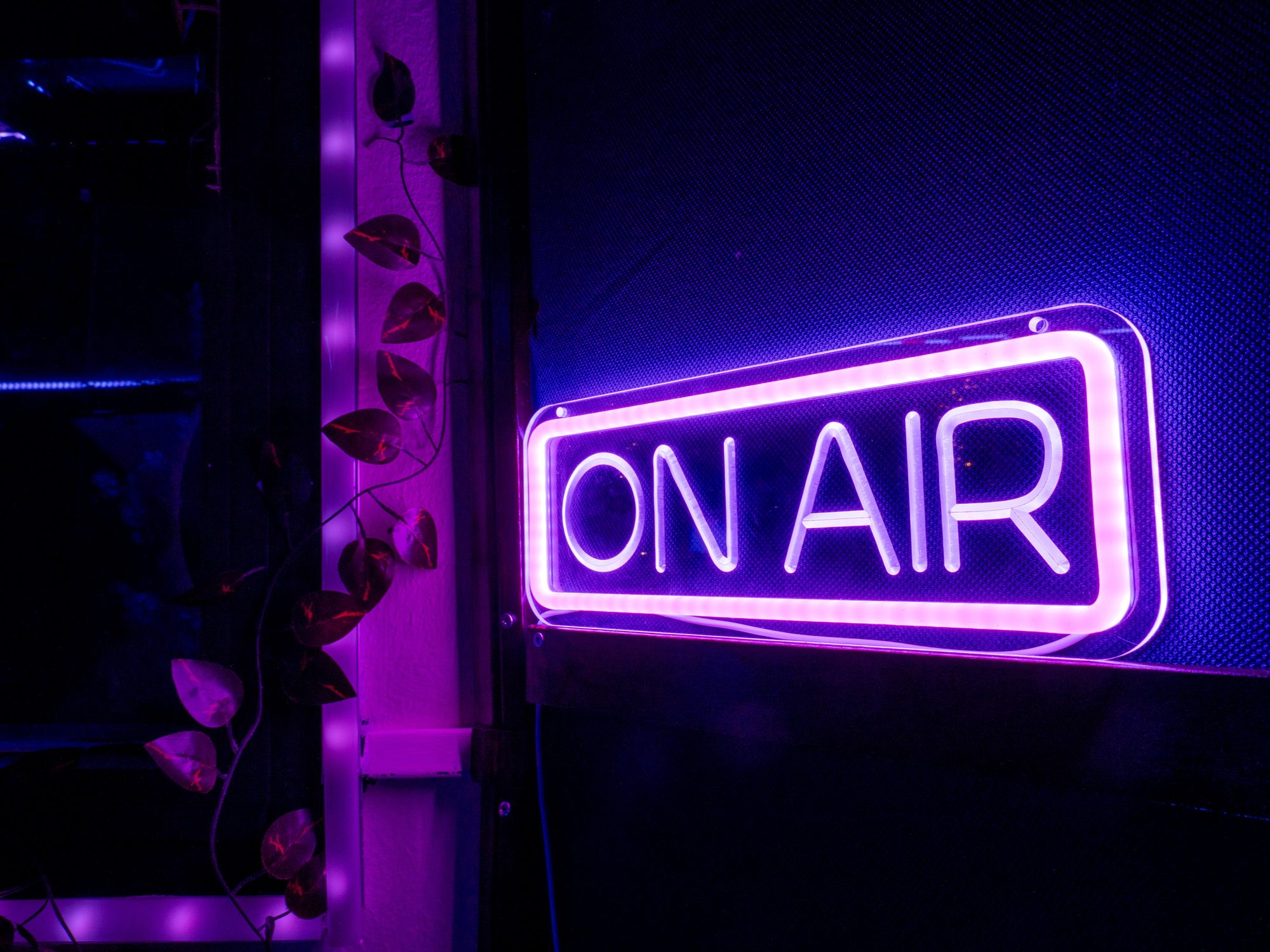 The ON AIR neon sign